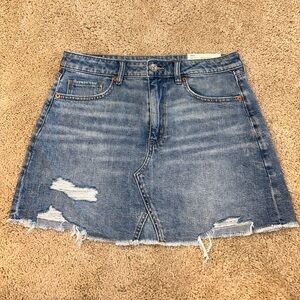 AMERICAN EAGLE Super Hi Rise A Line Denim Skirt